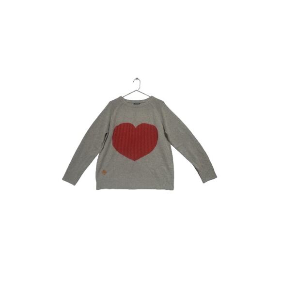 Simply Southern Red Heart Cable Knit Gray Pullover Sweater Women's Size XXL - Picture 1 of 10